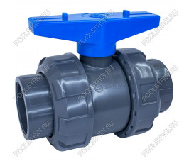 Кран шаровый d63 (уплотнение TPV, остальное EPDM) с муфтовым окончанием AQUAVIVA