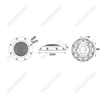 Светильник W604. LED. RGB 4 пр.. накладной. бетон. 25Вт. 12В DC. ABS /W604P25R4A/