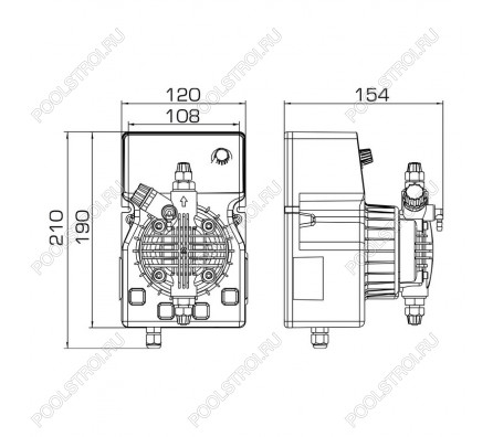 Насос дозир. мембранный DLX-VFT/MBB 2-20 230V