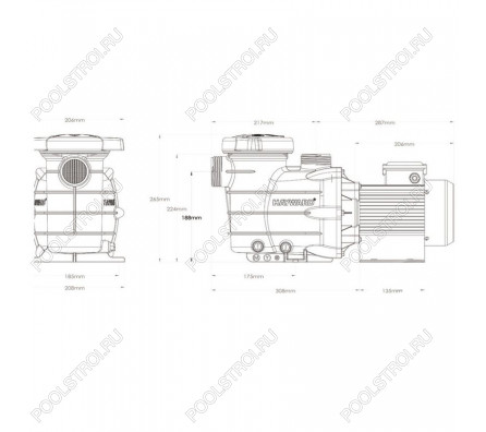 Насос для бассейна Hayward PL 81004 (10.8м³/ч 0.37кВт 220В)